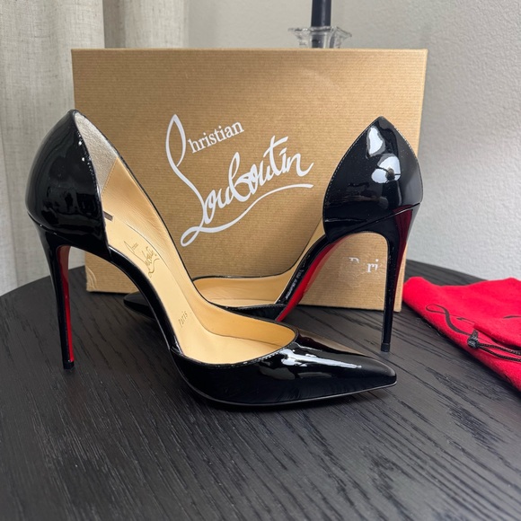 Christian Louboutin Iriza 100 Patent Black 37.5 - Picture 4 of 9